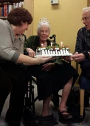Elisabeth Kimoff on her 110th birthday in 2014