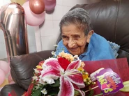 On her 111th birthday in 2022