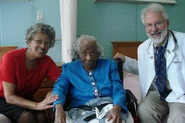 Mississippi Winn with her great-niece Mary Hollins and Dr. Stephen Coles in September 2010.