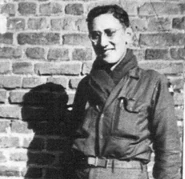 Henry Kissinger (age 20) in 1944, future U.S. Secretary of State, was assigned to Company G, 335th Infantry Regiment, 84th Division while serving in the U.S. Army at Camp Claiborne, Louisiana.