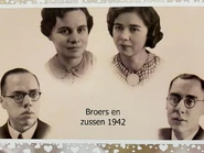 Leny (aged 30), Diny, John, and Ben Mackenbach, in 1942.