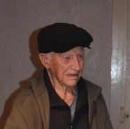 Butty celebrating his 108th birthday in 2020.