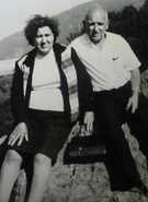 On a trip with his first wife Sultana