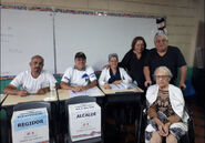 Camacho Quiros (aged 108; almost 109) voting in February 2020 Costa Rican municipal elections.