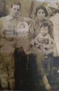 With his family in the 1930s