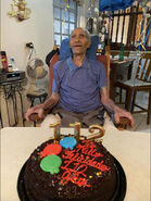 Flores Marquez on his 112th birthday.