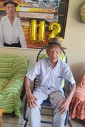 On his claimed 112th birthday in 2023