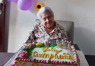 Brenes Estrada on her 111th birthday in 2021