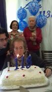 On her 113th birthday in 2016