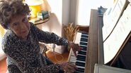 Colette Maze playing the piano at the age of 106.