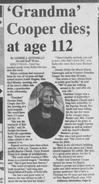 Cooper's other obituary. October 8, 1995.