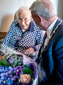 Boekema-Hut on her 108th birthday in 2019.