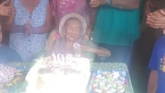 Espinoza Saldarriaga on her 109th birthday in 2019.