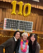 Miwa on her 110th birthday in 2024