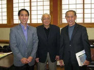 Chuman (middle, age 94) Troy Ishikawa (left) and Dale Minami (right) at the Japanese Cultural and Community Center in San Francisco, California on July 24, 2011