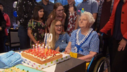 Crosby celebrating her 110th birthday