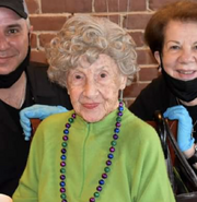 Marszalek on her 107th birthday in 2021