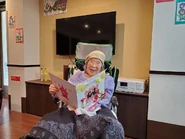 Toshiko Asai (aged 110) in April 2021.
