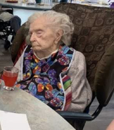 Moran on her 113th birthday in 2024