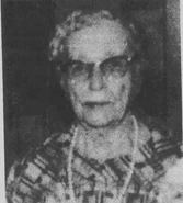 Carberry (age 99) 10 days before her 100th birthday on February 5, 1986.