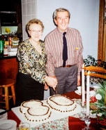 Chic Kennedy with his wife Betty on his 80th birthday.