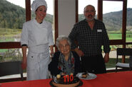 Branyas Morera on her 110th birthday in 2017.