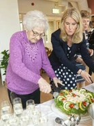 Agnes Bostrom on her 112th birthday in 2024