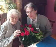 ISN and WJK.png (1.75 MB) Irena Sila-Nowicka (aged 110) on 12 March 2023, being visited by GRG-Poland Correspondent Waclaw Jan Kroczek