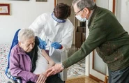 Ida Zoccarato vaccine.jpg (57 KB) Zoccarato being vaccinated against Covid-19 on 2 May 2021 at the age of 111 (almost 112)