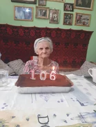 Paladia Noja on her 106th birthday in 2021