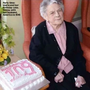 Maria Lazzeri on her 109th birthday in 2013.