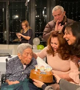 Lombana de Vargas on her 109th birthday in 2019