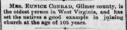 Mention, May 3, 1889, this article says Eunice is 105, and if someone was 105 in 1889, then Eunice was born in 1784, not 1775.