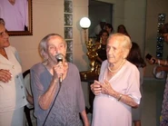 Maria (aged 99; left) with her sister Generosa (aged 101; right) in May 2010