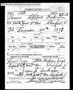 Homer's WW1 draft card, you can see the 7 is over the 8 in 1898 so that was a mistake