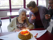 Vela-Rubio on her 109th birthday in 2010