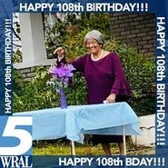 Ferrell on her 108th birthday, in October 2020