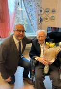 Dumitru Curta on his 107th birthday in 2023