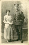 Reginald Bareham and Florence Freestone at their wedding on 24 June 1915