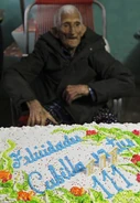 Cubilla Banos on his claimed 111th birthday in 2011