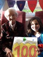 Keir on her 100th birthday in 2012