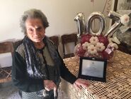 On her 107th birthday in 2020