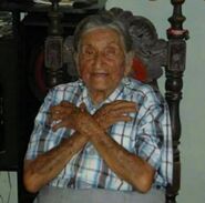 Rojas on her 109th birthday in 2016