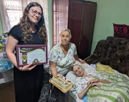 Paladia Noja on her 110th birthday in 2025