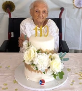 Castrodad Melendez on her 110th birthday in 2022