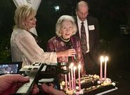 Hunt on her 100th birthday in 2017
