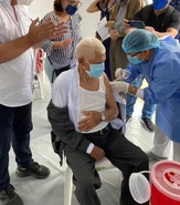 At the age of 105 (claimed 110), on 13 March 2021, received his first dose of a Covid-19 vaccine.