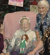 Emma Otis on her 112th birthday in 2013
