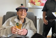Coe on his 107th birthday in 2023
