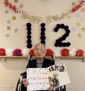 MikizoUeda 112th.jpeg (909 KB) Ueda on his 112th birthday in 2022.